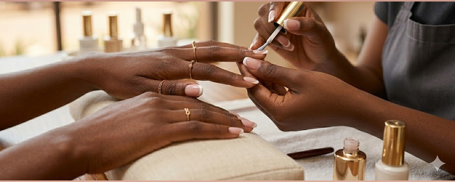 Beautiful manicure and nail art at The Pearl Nail Bar