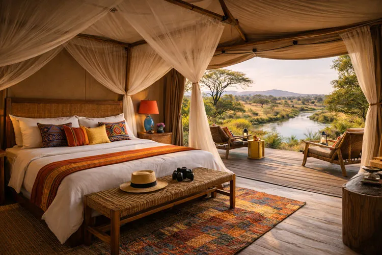 Safari Tent Accommodation Layout - Website Design Model