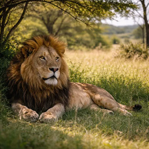 Wildlife Photography Grid Display - Lion