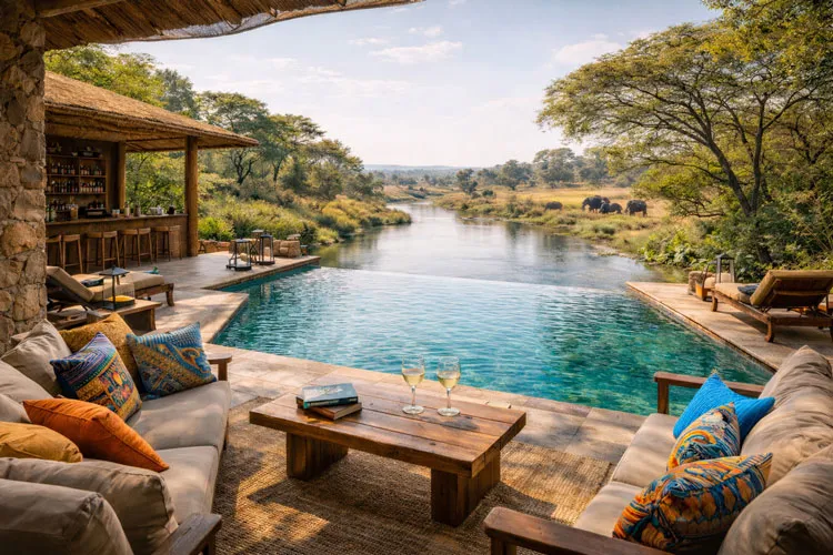 Facilities Showcase Image - Pool and Lounge