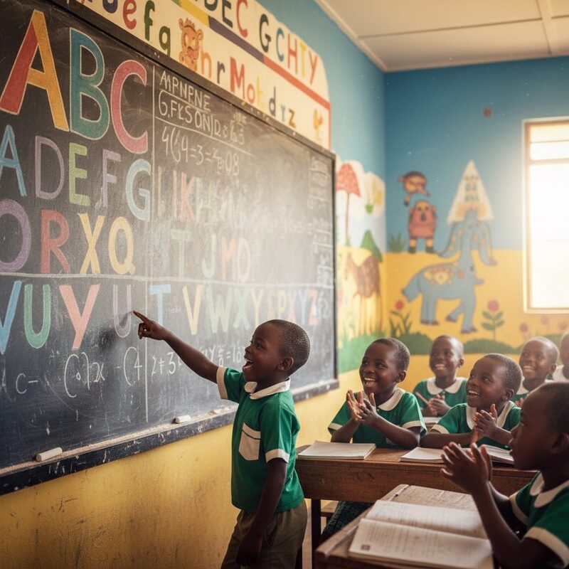Child studying
