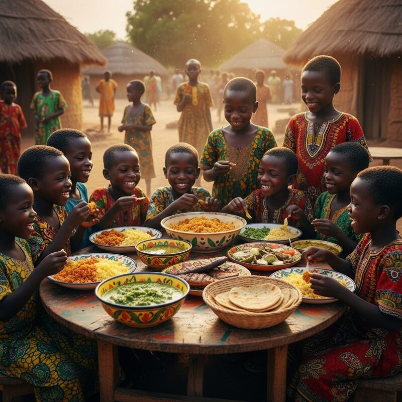 Children eating